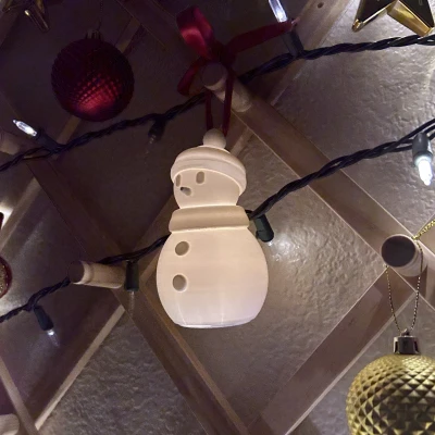 Ông Già Tuyết Đèn Tealight - Đồ Trang Trí Lễ Hội Phát Sáng In 3D