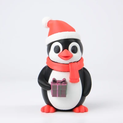 Tượng Chim Cánh Cụt Ông Già Noel 3D Dịp Lễ Hội