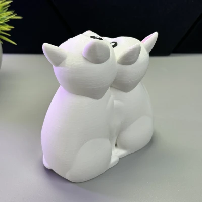 Mô Hình "Hai Bé Mèo Yêu Nhau"