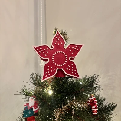 Đỉnh Cây Thông Noel Hình Đầu Demogorgon (Stranger Things)