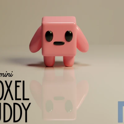 Mini Voxel Buddy – Bạn Đồng Hành Tối Giản 3D