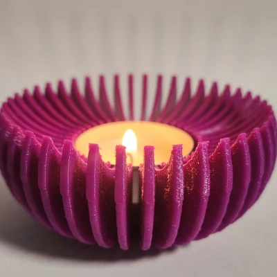 Chân Nến Tuabin Sunburst Tạo Bóng | Đựng Nến Tealight