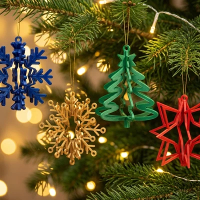 Móc Trang Trí Cây Thông Noel 3D Từ Bản Phẳng