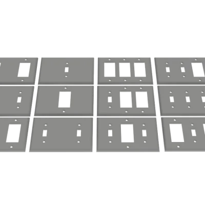 DecoEdge: Nắp Ốp Tường Công Tắc Đèn – Loại 1, 2 và 3 Công Tắc