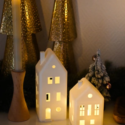 Nhà Đèn Mùa Giáng Sinh Cho Nến LED