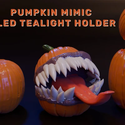 Kệ nến LED Bí Ngô + Mimic (DND / TTRPG)