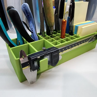 Hộp Đựng Đồ Để Bàn Gridfinity Có Chỗ Cắm Thước Cặp