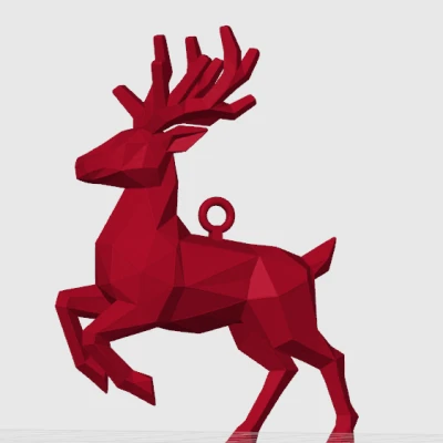 Móc Trang Trí Tuần Lộc Phong Cách Low-Poly