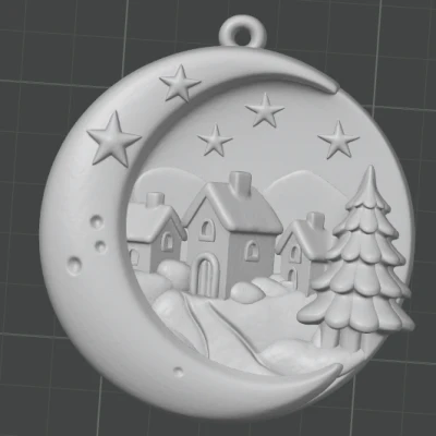 Mô Hình Trang Trí Giáng Sinh Làng Mặt Trăng