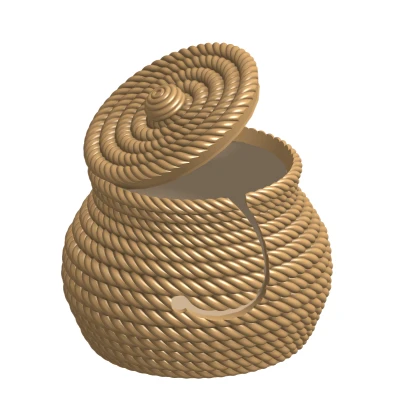 Tô đựng len hình dây thừng