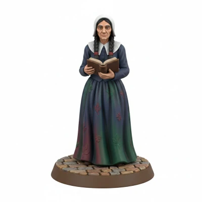 Miniature NPC Nữ Hành Hương In Không Cần Support Cho FDM