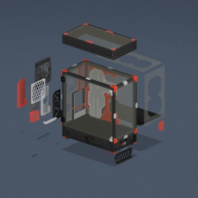 Corvus ATX - Thùng Máy Tính In 3D Phong Cách Voron