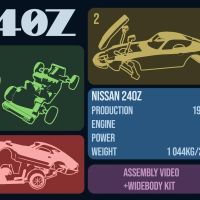 Mô hình Nissan 240Z Kitcard Tỉ lệ 1:50