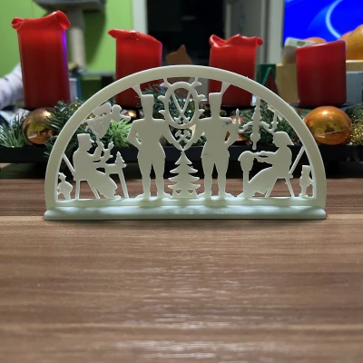 Krušnohorský oblouk - Schwibbogen: Mẫu In 3D Đèn LED Trang Trí