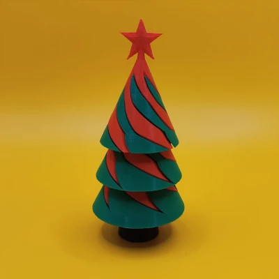 Cây Thông Noel Xoắn Ốc 3D
