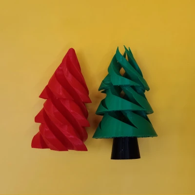 Cây Thông Noel Xoắn Ốc 3D