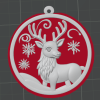 Móc Treo Noel Tuần Lộc - Trang Trí In 3D Chi Tiết - Thumbnail 1