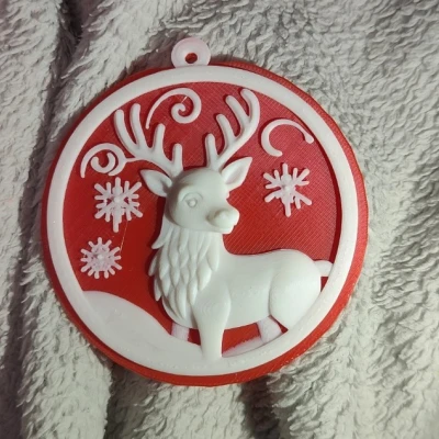 Móc Treo Noel Tuần Lộc - Trang Trí In 3D Chi Tiết