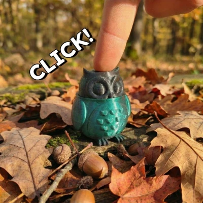Móc Khóa Fidget Clicker Hình Cú Mèo