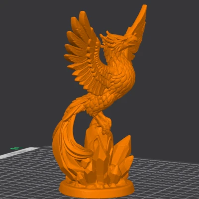 Tượng Phượng Hoàng Pha Lê Thăng Hoa - Crystal Phoenix Rising