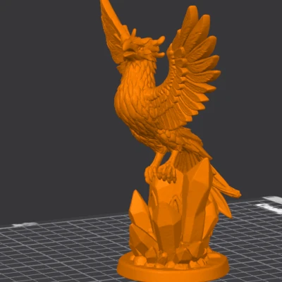 Tượng Phượng Hoàng Pha Lê Thăng Hoa - Crystal Phoenix Rising