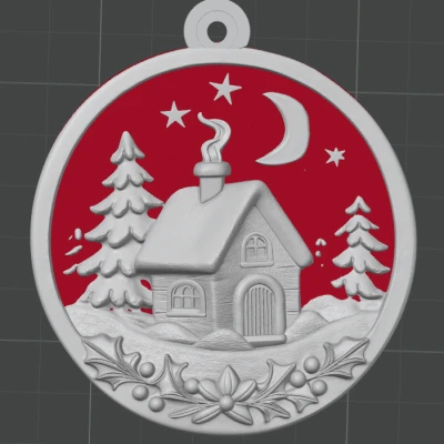 Móc Trang Trí Nhà Nhỏ Mùa Đông - Vật Trang Trí In 3D Ấm Áp