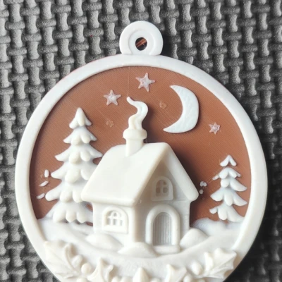 Móc Trang Trí Nhà Nhỏ Mùa Đông - Vật Trang Trí In 3D Ấm Áp