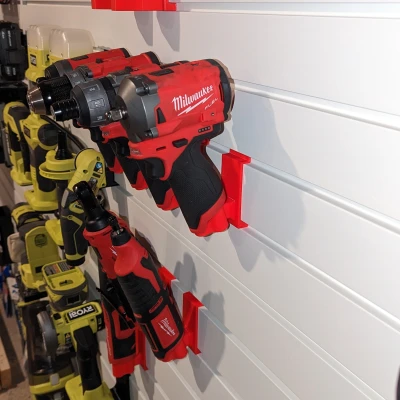 Giá đỡ dụng cụ & pin Slatwall cho Milwaukee M12