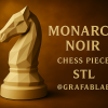 Monarch Noir "Knight" - Quân Mã Cờ Vua - Thumbnail 1
