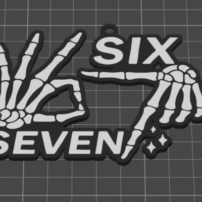 Móc Khóa Sáu Bảy (SIX SEVEN KEYCHAIN)