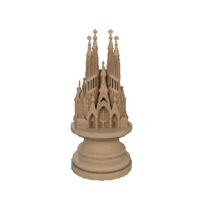 Mô hình Tượng Cờ Vua "Architectura Mundi "Bishop""