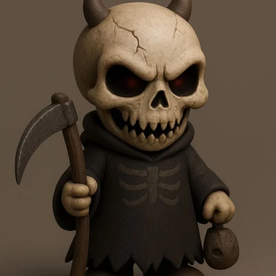 Bộ Xương Chibi – Biểu Tượng Kinh Dị Dễ Thương Để In 3D