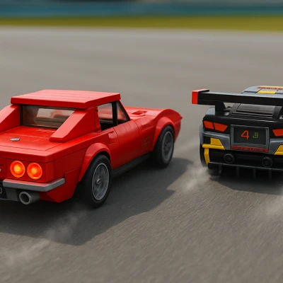 Bộ Mô Hình Lego Siêu Xe Corvette C3 & C8.R Năm 1969