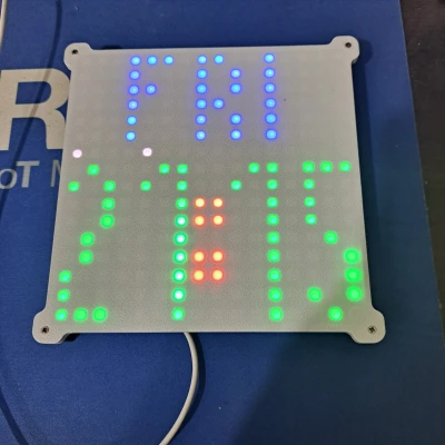 WisBlock RAK14012 - Đồng hồ treo tường ma trận 16x16 cập nhật giờ qua WiFi