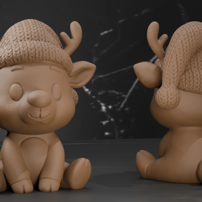 Tuần Lộc Mùa Đông - Trang Trí Noel - 4 Kiểu Vân Len