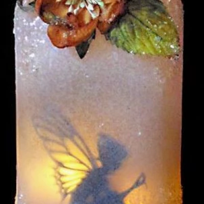 Hình Silhouette Hũ Đèn/Đèn Lồng - Nàng Tiên Cá Ariel và Tiên Nữ