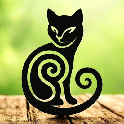 Trang Trí Tường - Mèo Bộ Lạc (Dày 5mm)