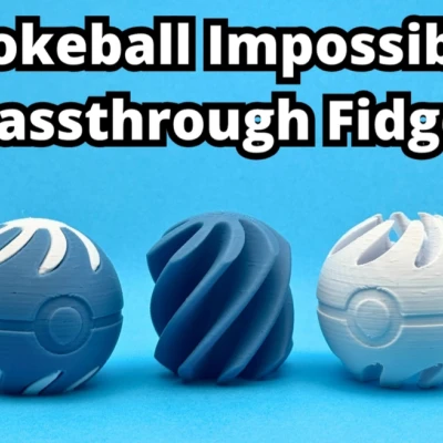 Pokeball passthrough fidget - Mô hình in 3D