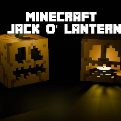Mô hình trang trí Jack O' Lantern Minecraft