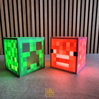 Đèn Minecraft Creeper – Dễ In & Lắp Ráp Đèn Bàn