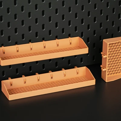 Khay kệ SKÅDIS - Vỉ pegboard họa tiết Asanoha