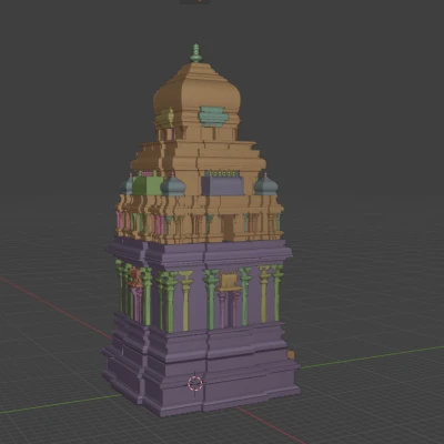 Mô hình Đền Miền Nam Ấn Độ – Kiến trúc Truyền Thống