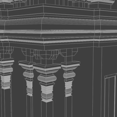 Mô hình Đền Miền Nam Ấn Độ – Kiến trúc Truyền Thống