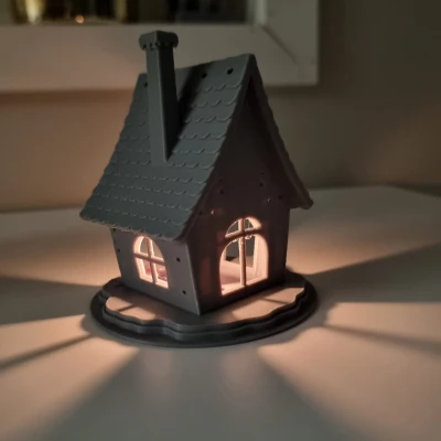 Ngôi Nhà Đèn Trà Mini Ấm Cúng