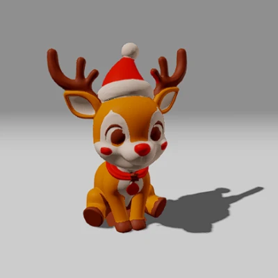 Tuần Lộc Giáng Sinh Mini Ngồi