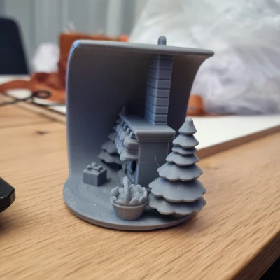 Mô hình trang trí lò sưởi Giáng Sinh