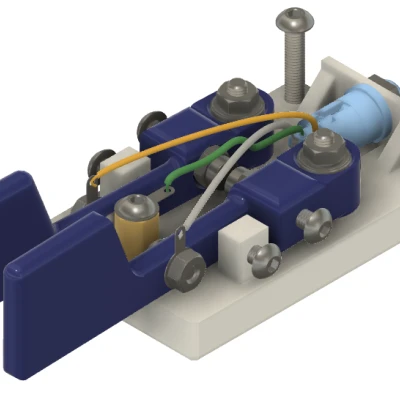 Cần Gạt Morse Code Iambic Có Bạc Đạn và Hồi Từ