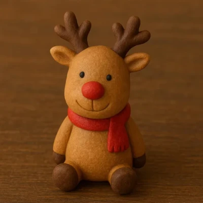 Tượng Ông Già Noel và Tuần Lộc Rudolph/Christmas statuette of Santa Claus and Rudolph the reindeer