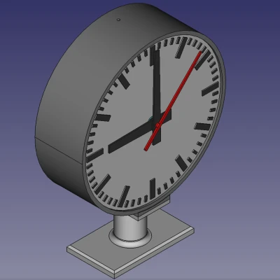 Đồng hồ Ga Tàu Thụy Sĩ 3D