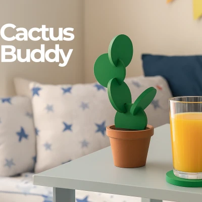 Cactus Buddy - Người Bạn Xương Rồng Giữ Đồ Uống Dễ Thương